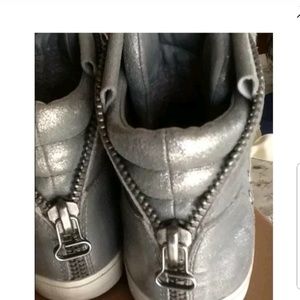 Ash sneaker high top silver metallic 7.8/ 8 EU 38